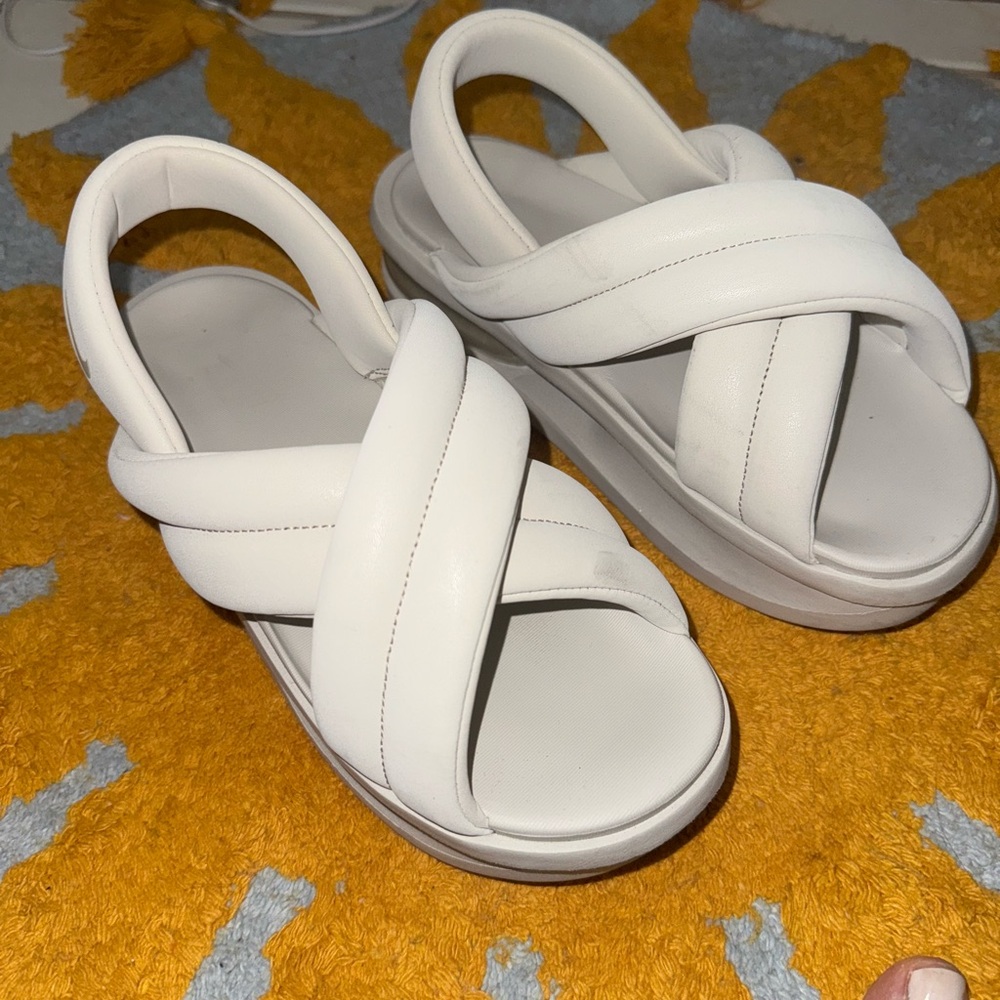 Nike Women's White Criss-Cross Sandals